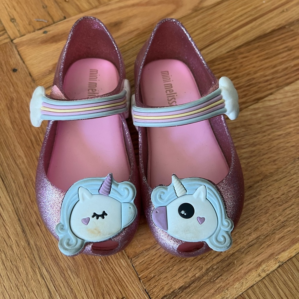 Mini Melissa Pink Unicorn Shoes